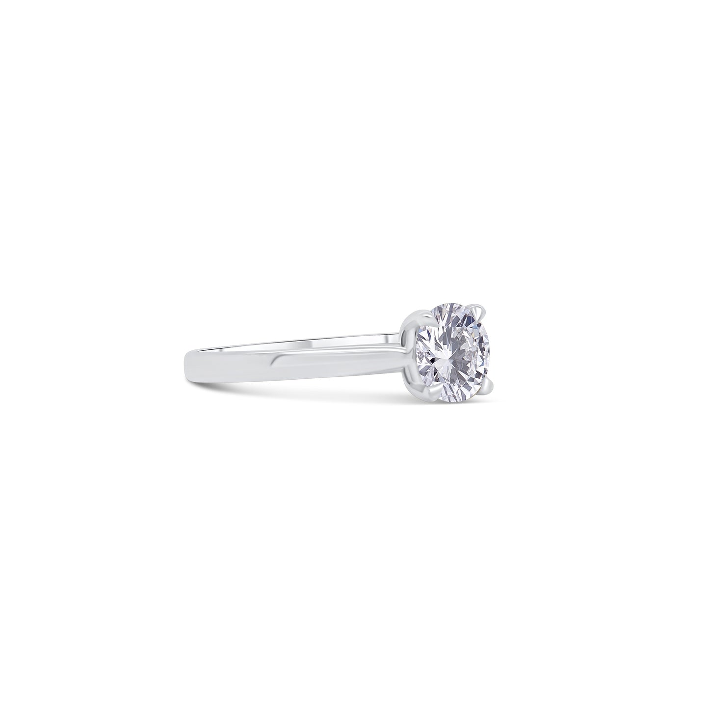Platinum Brilliant Round Solitaire Talon Claw Diamond Ring, 1.00ct