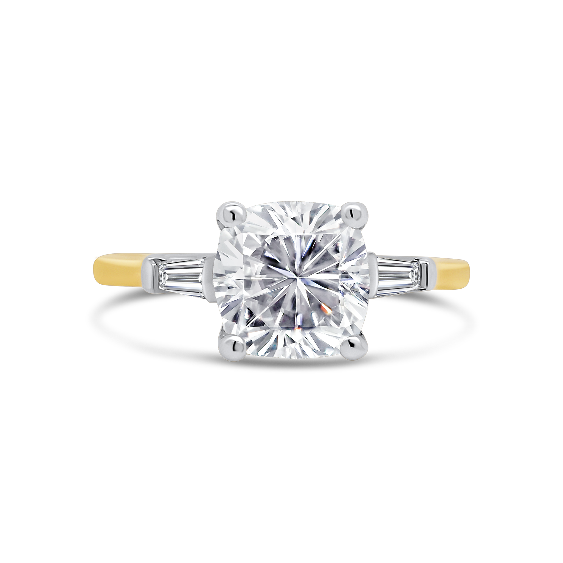 Harry Winston Cushion Cut With Tapered Baguettes Cushion Cut