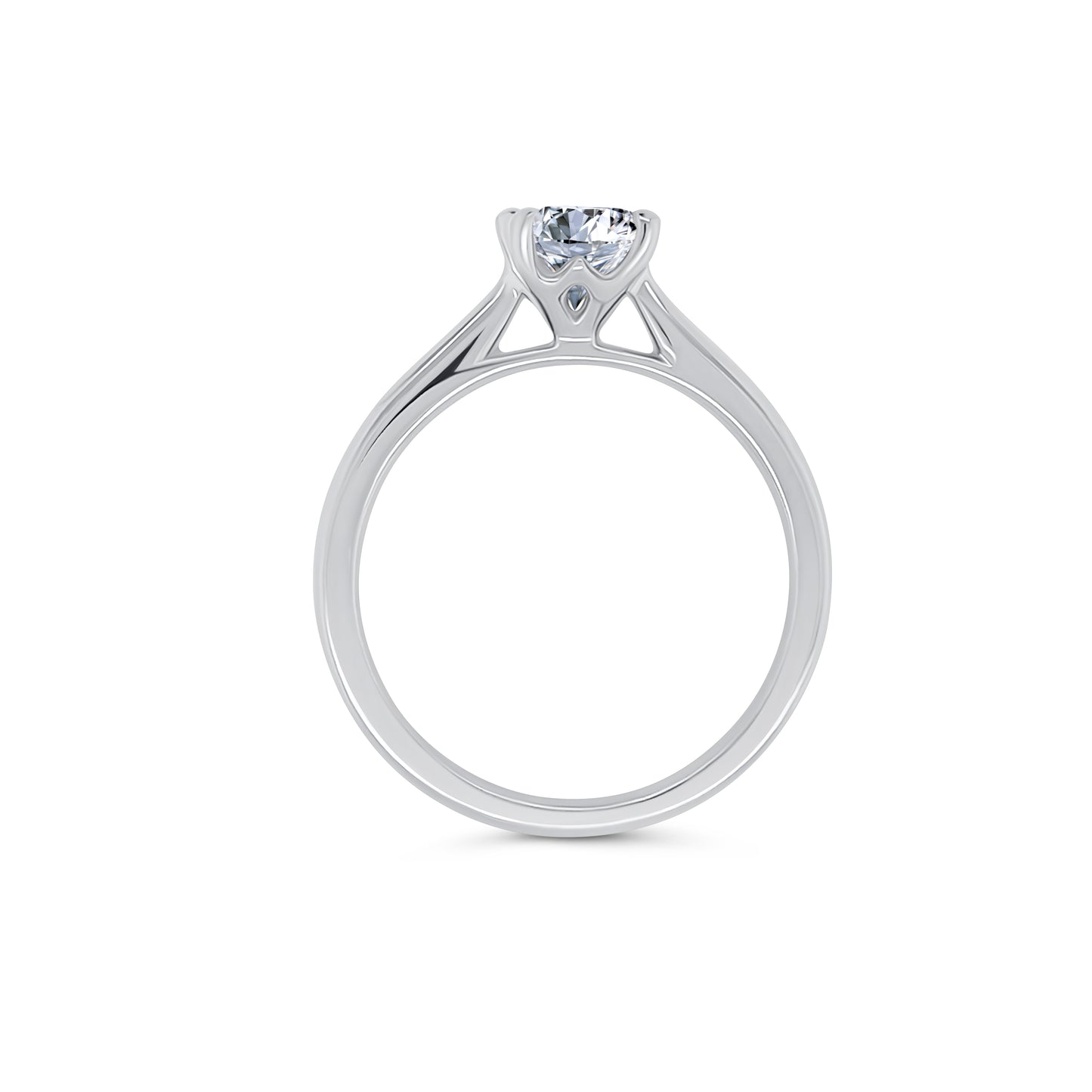 Platinum Oval Solitaire Diamond Ring, 1.20ct