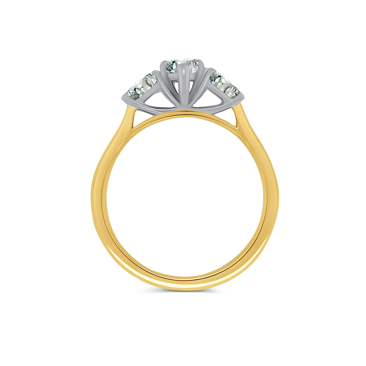 18ct Yellow Gold Pear Cut Three Stone Diamond Ring, 1.01ct