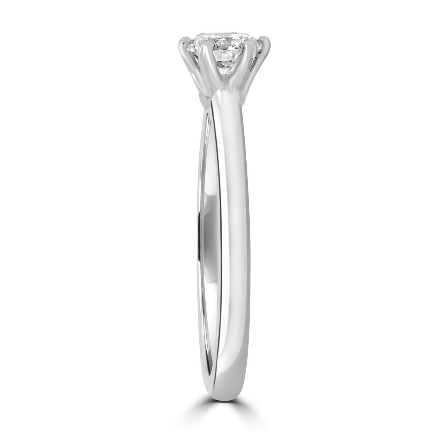 Platinum Round Brilliant Solitaire Ring, 0.60ct