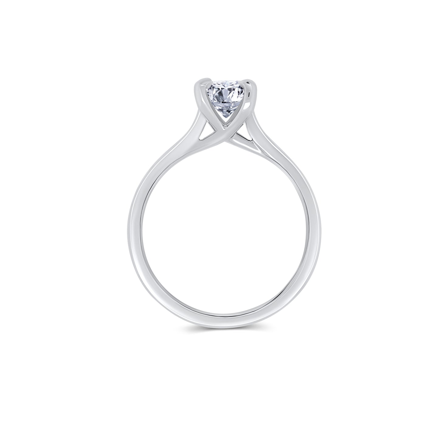 Laboratory Grown Diamond Oval Solitaire Diamond Ring, Platinum Band, 1.04ct
