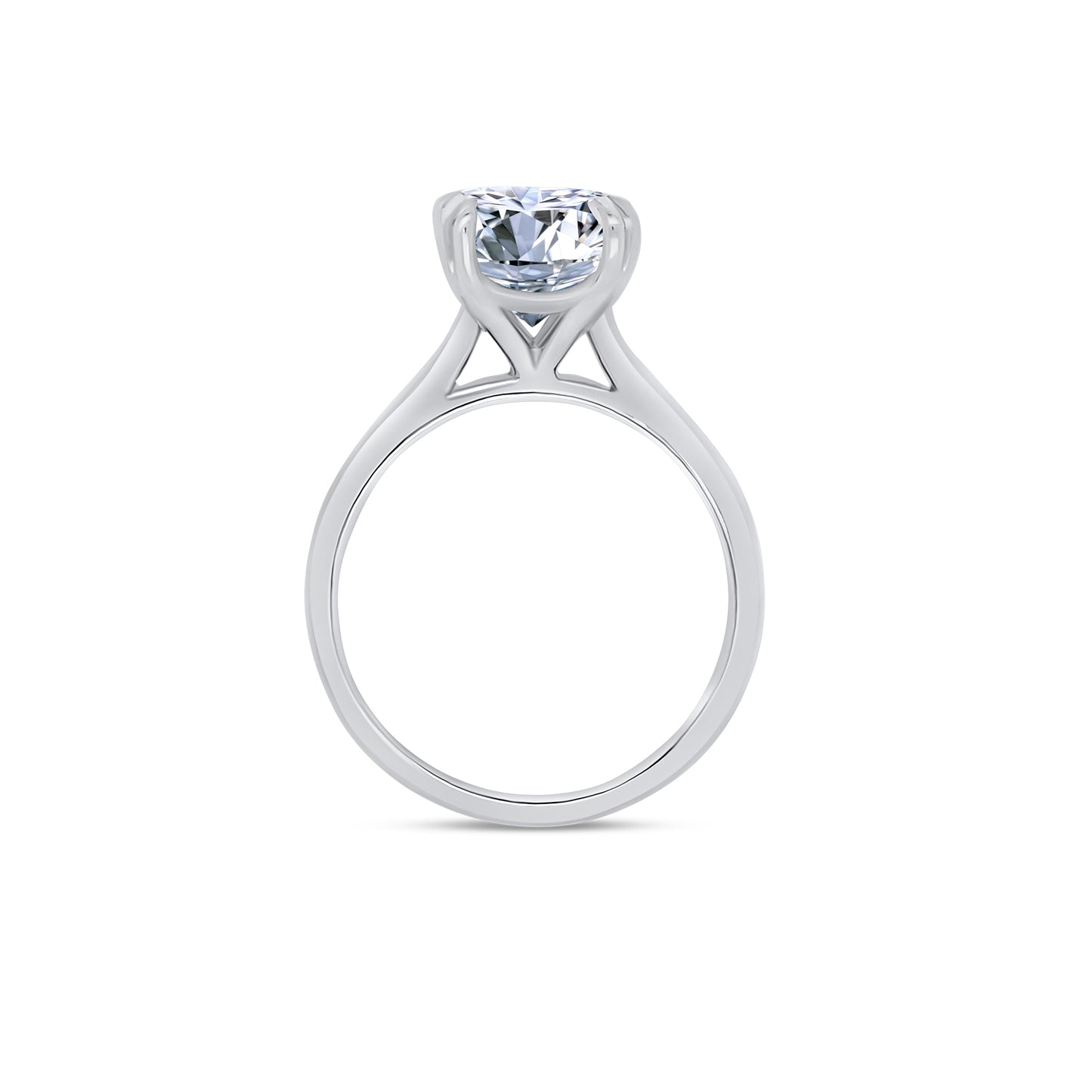 Laboratory Grown, Elongated Cushion Diamond Ring, Platinum Band, 3.01ct