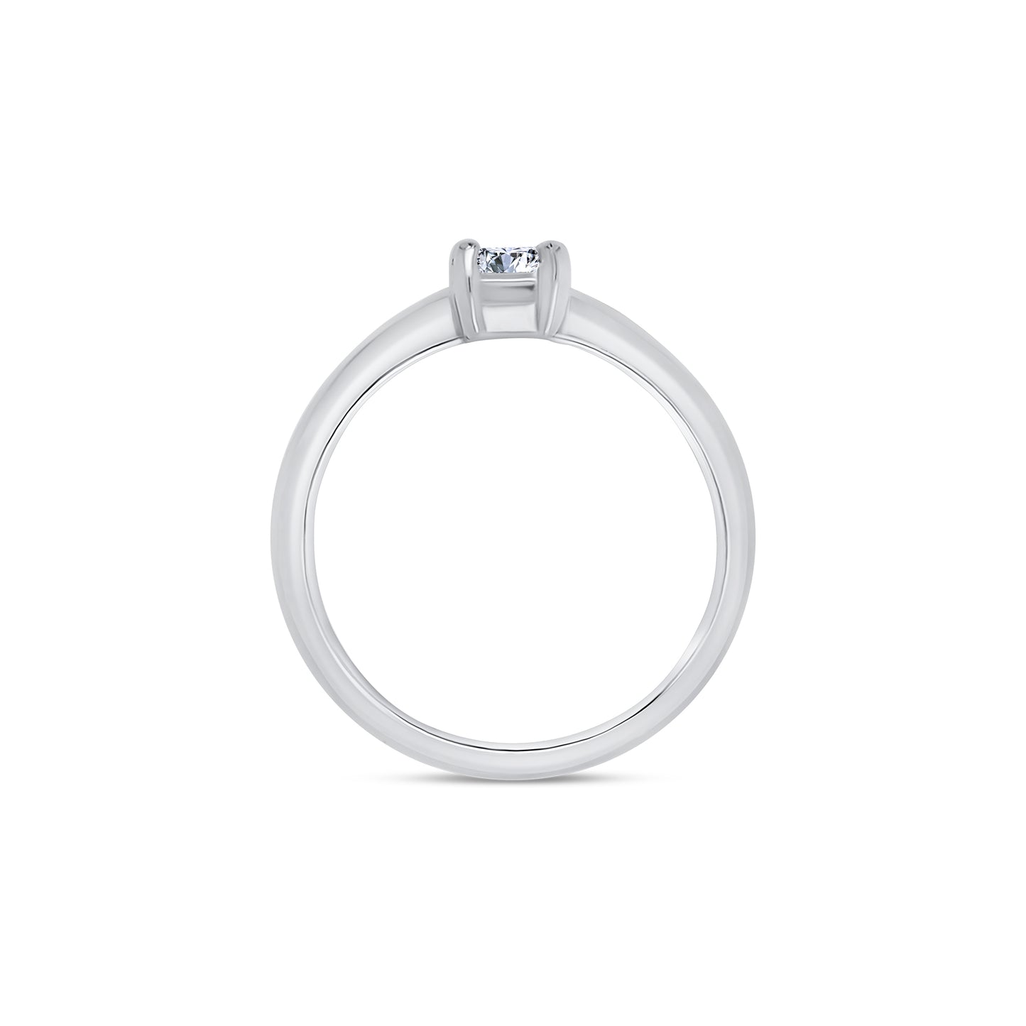 Laboratory Grown, Radiant Solitaire Diamond Ring, Platinum Band, 0.70ct