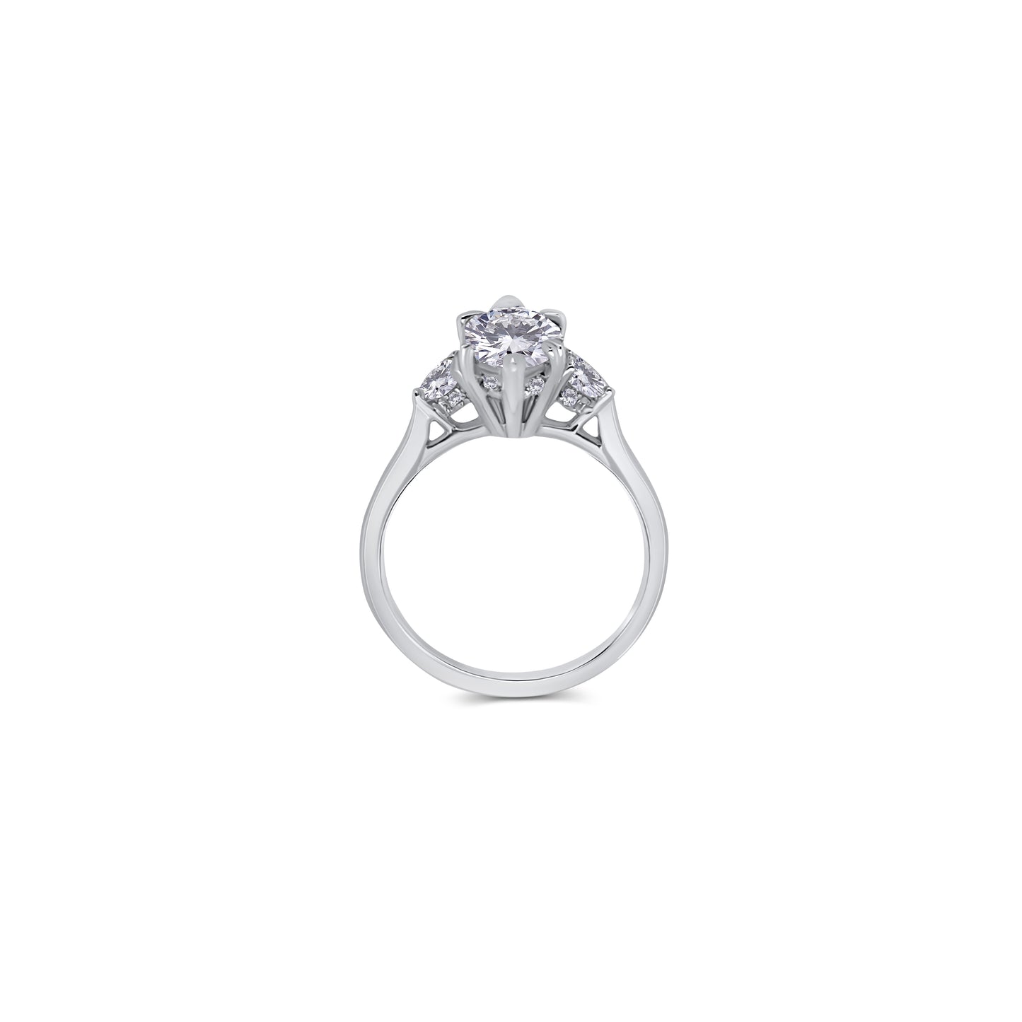 Laboratory Grown, Marquise & Heart Three Stone, Platinum Diamond Ring, 2.52ct