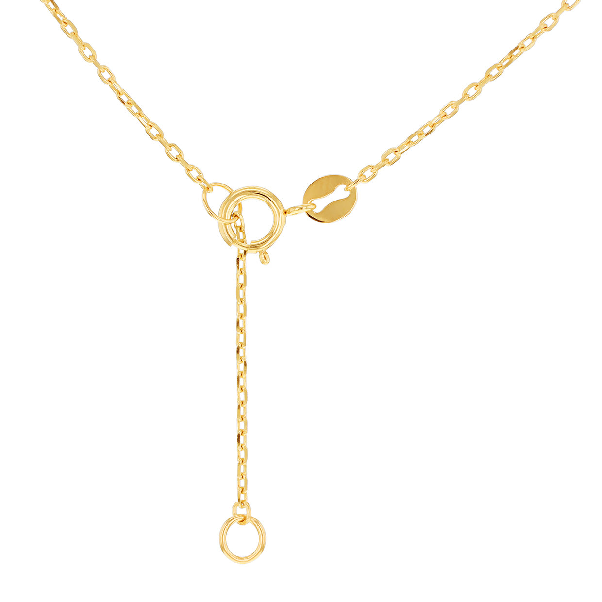 9ct Yellow Gold Adjustable Evil Eye Necklace