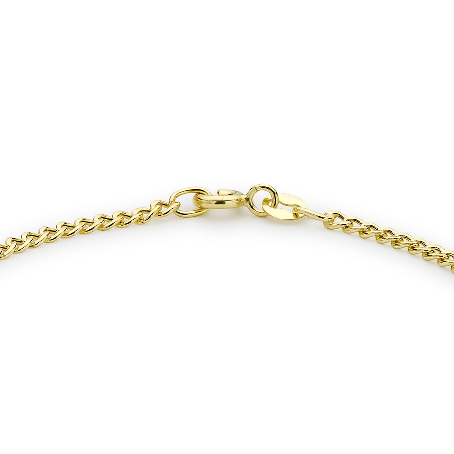 9ct Yellow Gold 2mm Curb Chain Bracelet