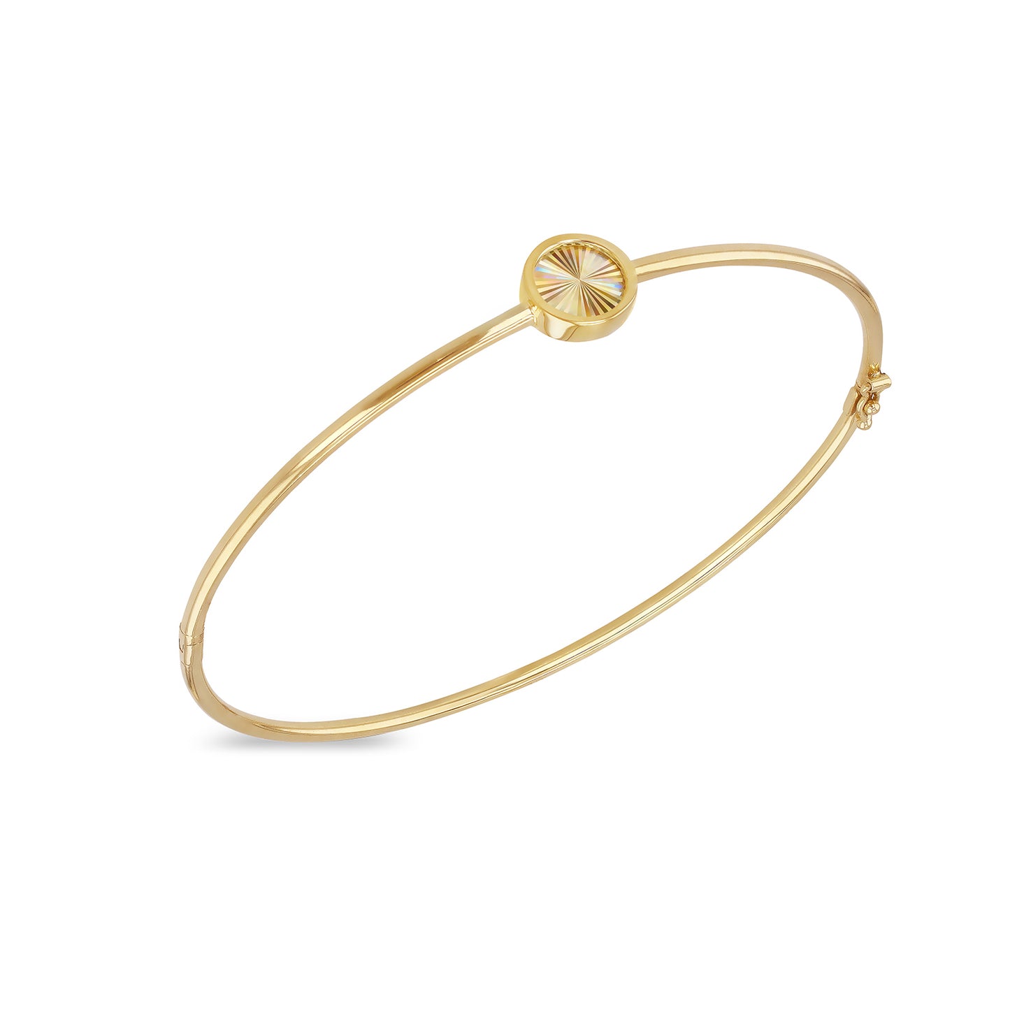 9ct Yellow Gold Rainbow Circle Bangle