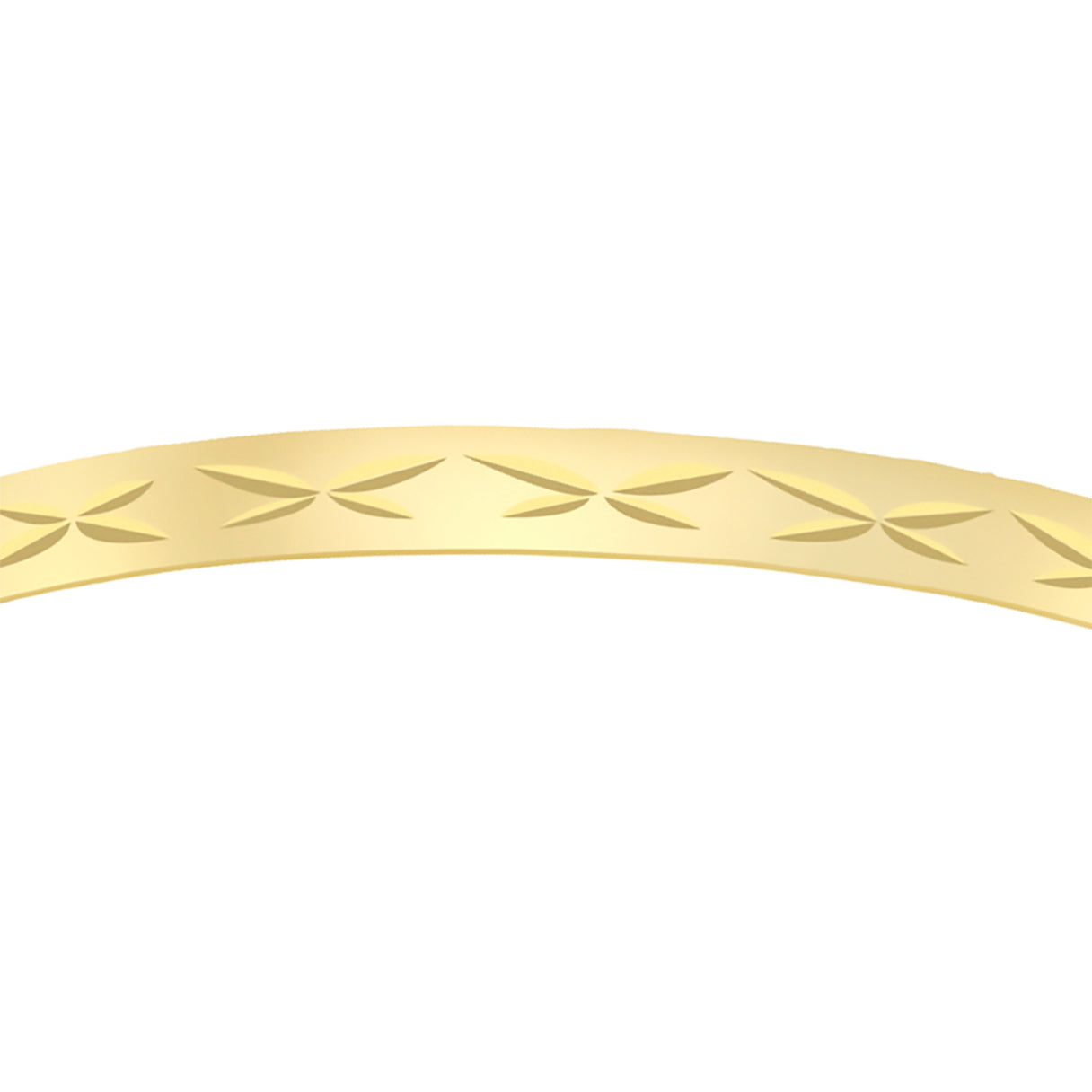 9ct Yellow Gold Diamond Cut 'Kiss' Baby Bangle