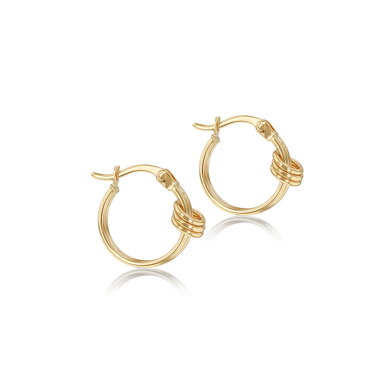 9ct Yellow Gold Double Knot Earrings
