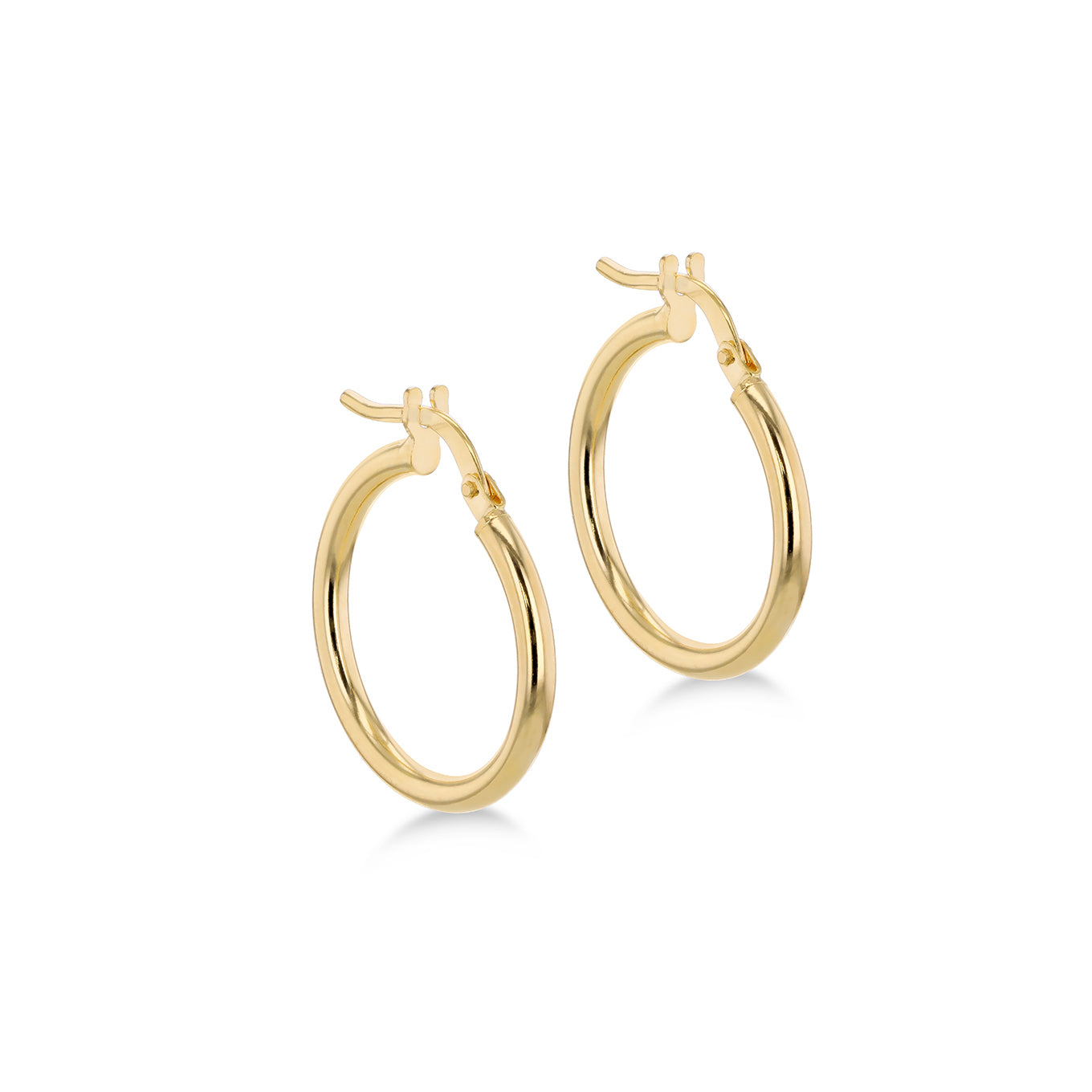 9ct Yellow Gold 19.5mm Plain Hoop Earrings