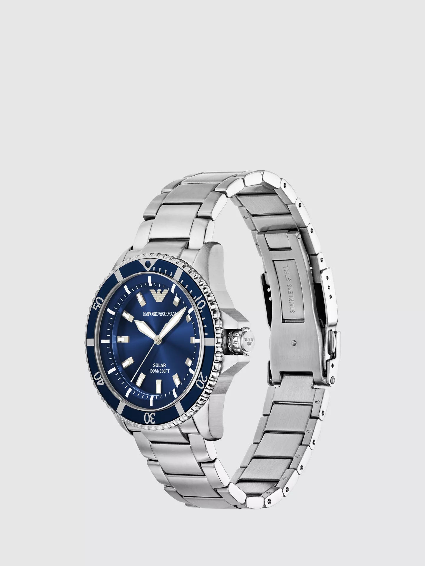 Emporio Armani 43mm Men's World Explorer Blue Dial Bracelet Watch
