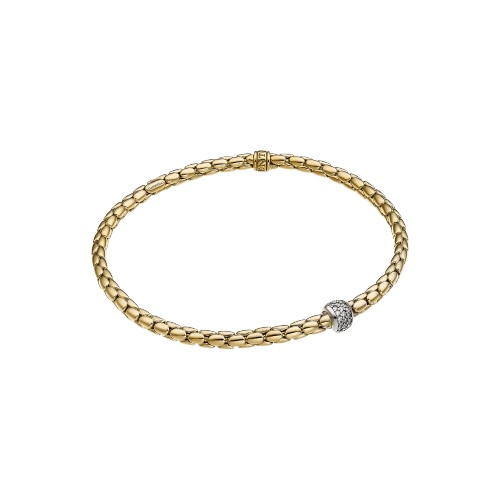 Chimento 18ct Yellow Gold Diamond Flexible Bracelet, 0.23ct