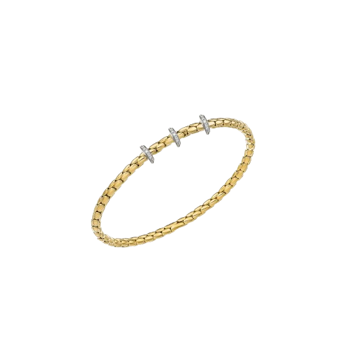 Chimento 18ct Yellow Gold Diamond Flexible Bracelet, 0.31ct
