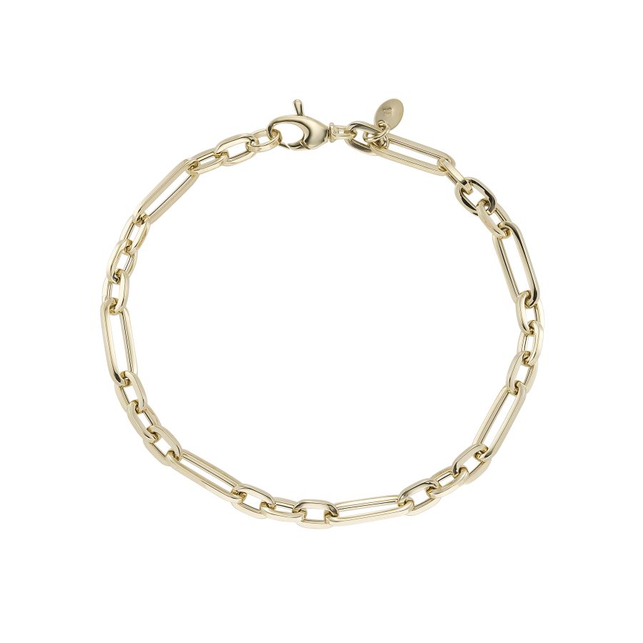 9ct Yellow Gold Elongated Link Bracelet
