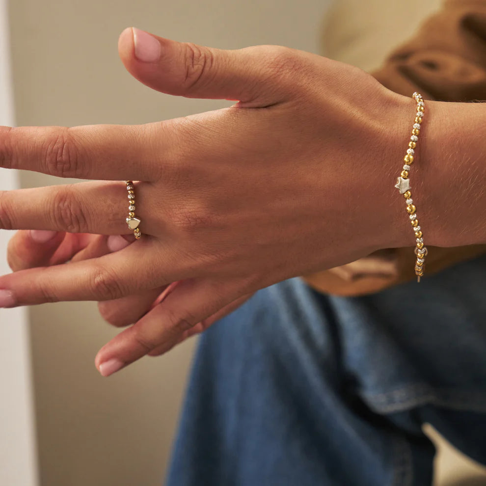 ChloBo Mixed Metal Inset Star Bracelet