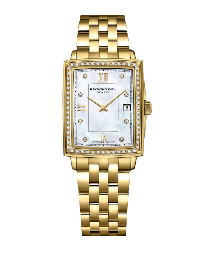 Raymond Weil 35mm Toccata Rectangle Mother of Pearl & Diamonds Watch