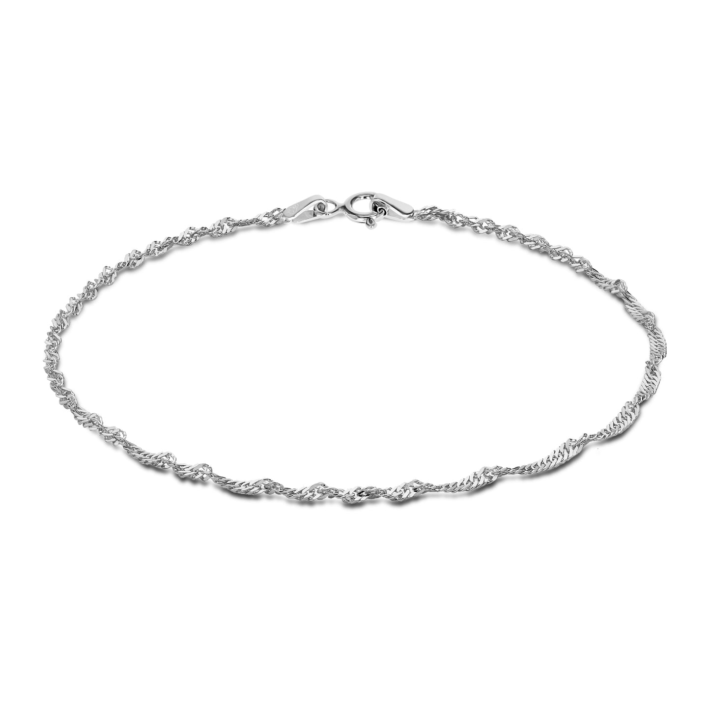Sterling Silver Twist Curb Chain Bracelet