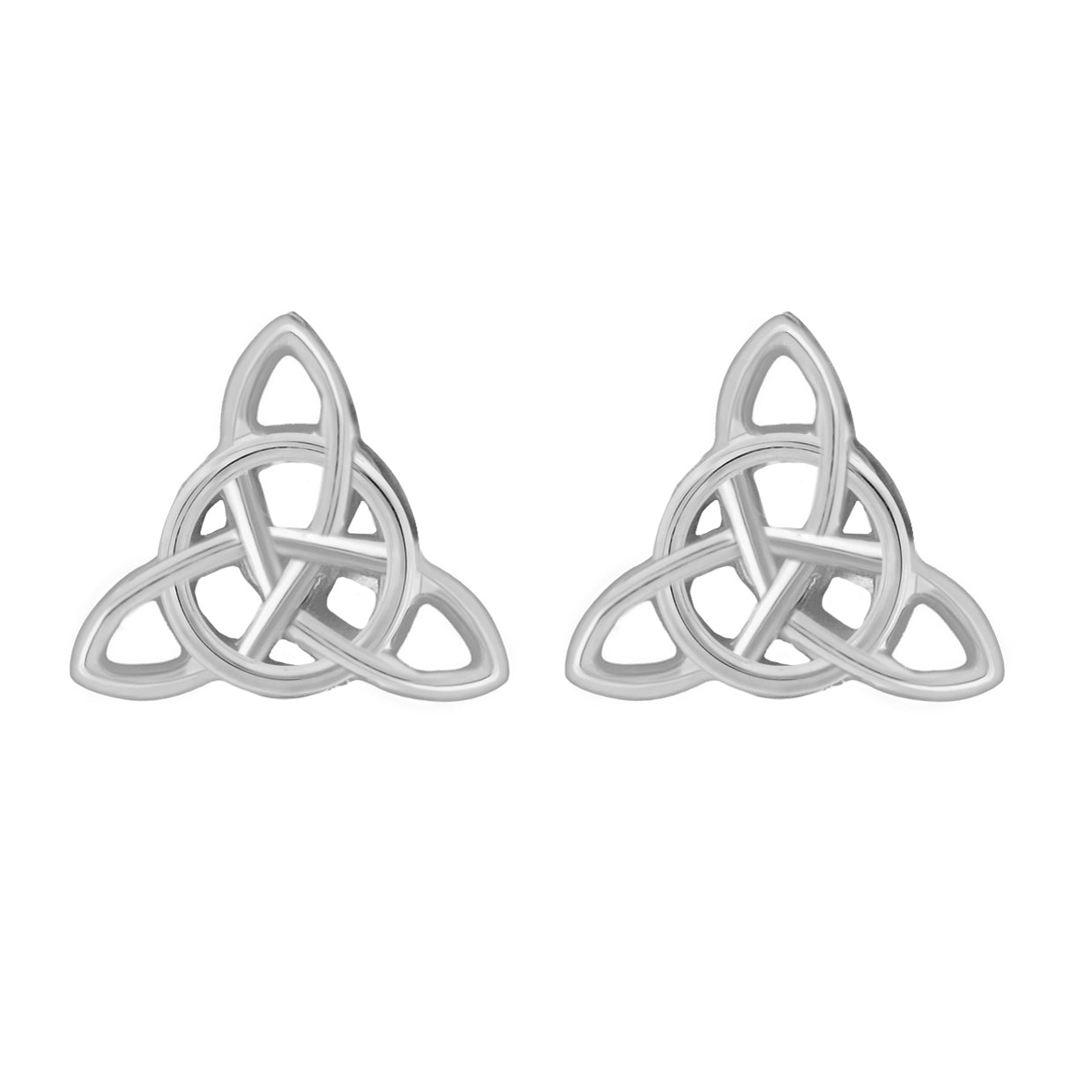 Sterling Silver Celtic Triangle Stud Earrings