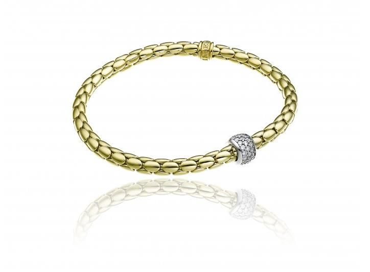 Chimento Stretch Spring 18ct Yellow Gold Diamond 0.63ct Bracelet