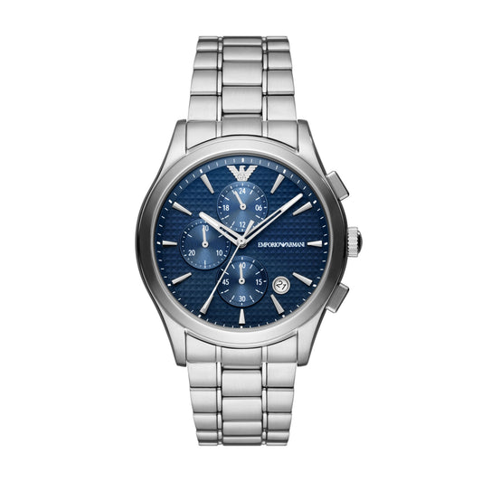 Emporio Armani 42mm Paolo Chronographic Blue Dial Watch