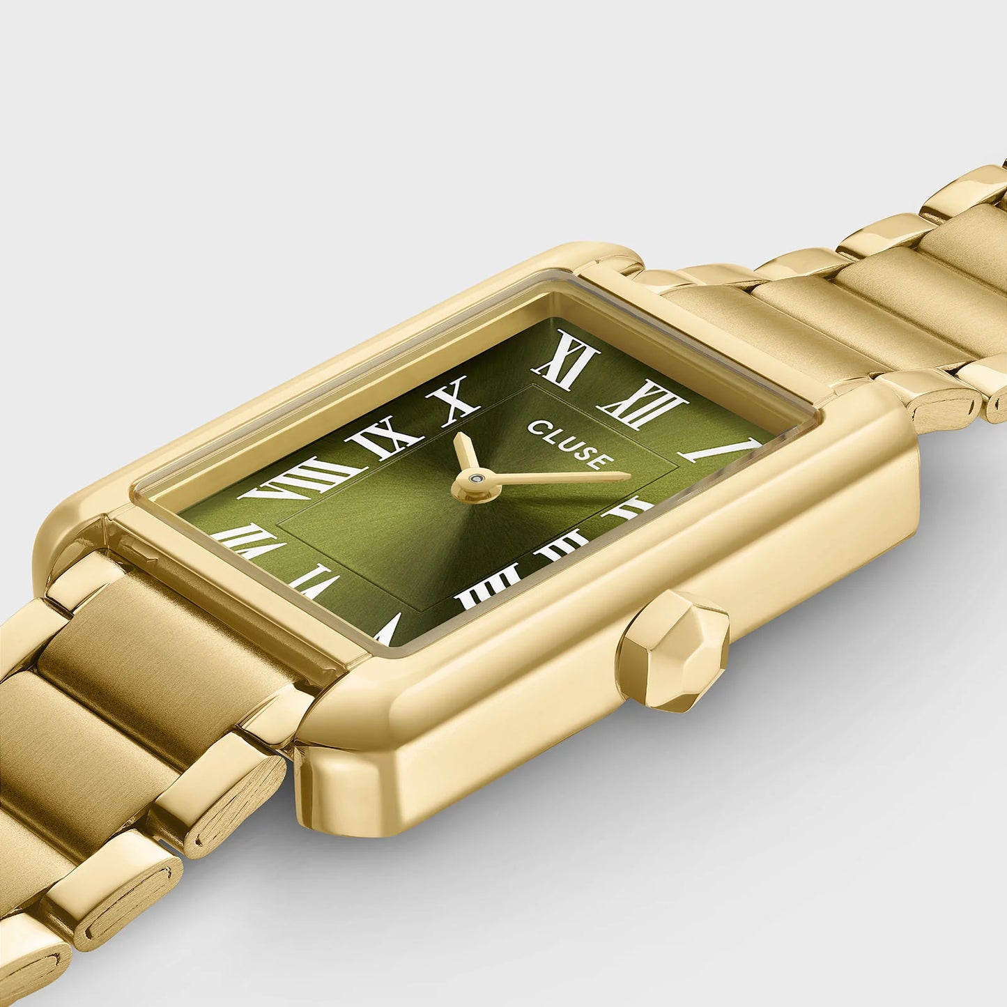 Cluse 21mm Belisenna Olive Dial & Yellow Gold Colour Steel Bracelet Watch