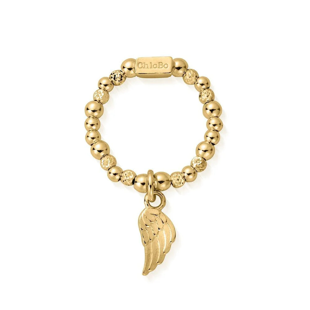 ChloBo Yellow Gold Plated Divinity Within Ring - Size Medium