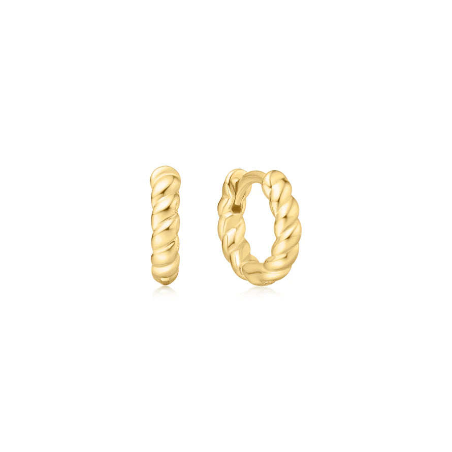Ania Haie Gold Plated Small Huggie Hoop Earrings
