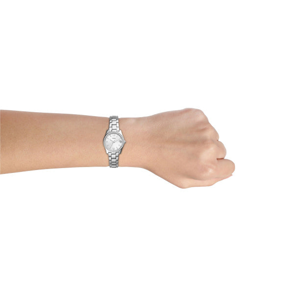 Fossil Ladies 32mm Scarlette Mini Three-Hand Date Stainless Steel Watch