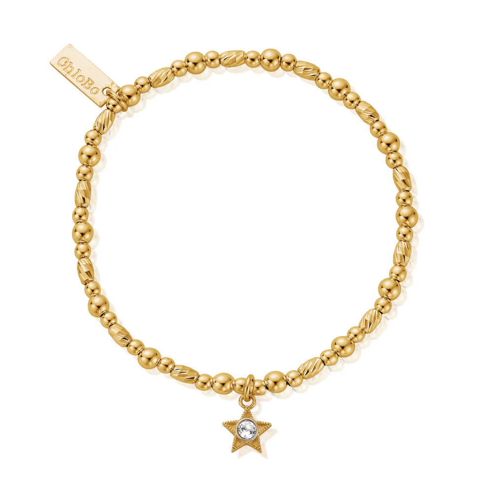 ChloBo Yellow Gold Plated April Birthstone Bracelet