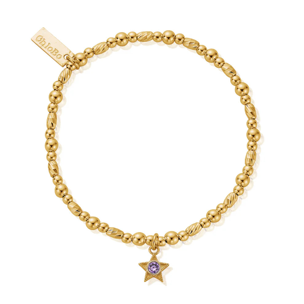 ChloBo Yellow Gold Plated June Birthstone Bracelet