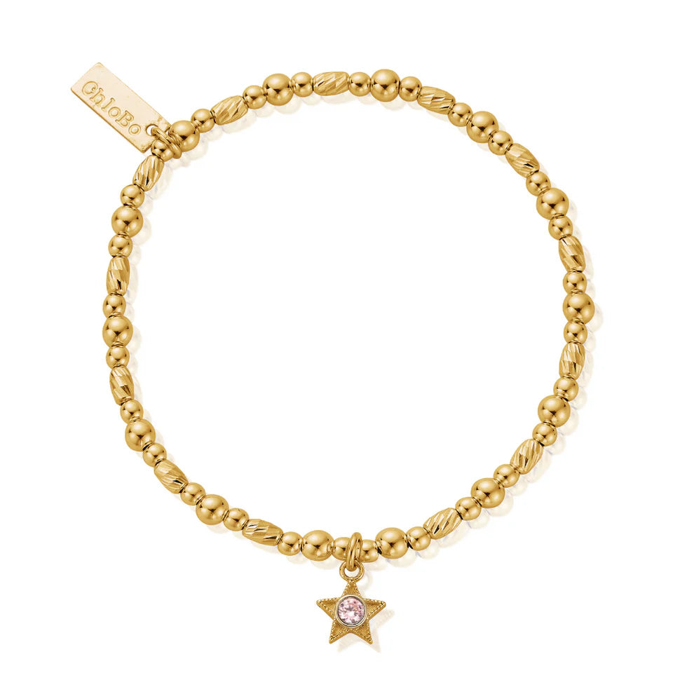 ChloBo Yellow Gold Plated October Birthstone Bracelet