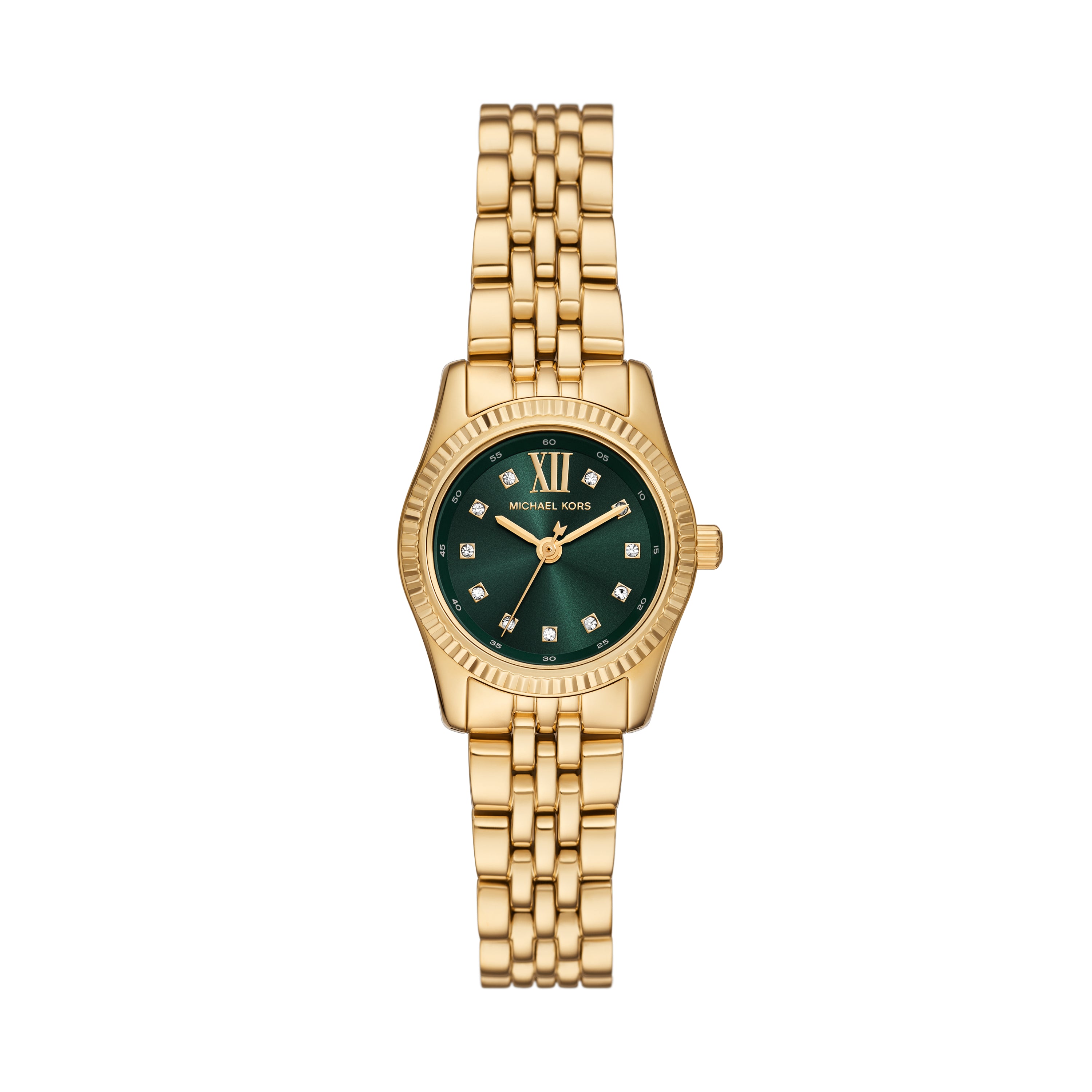 Michael Kors 26mm Ladies Petite Lexington Pavé Green Dial 