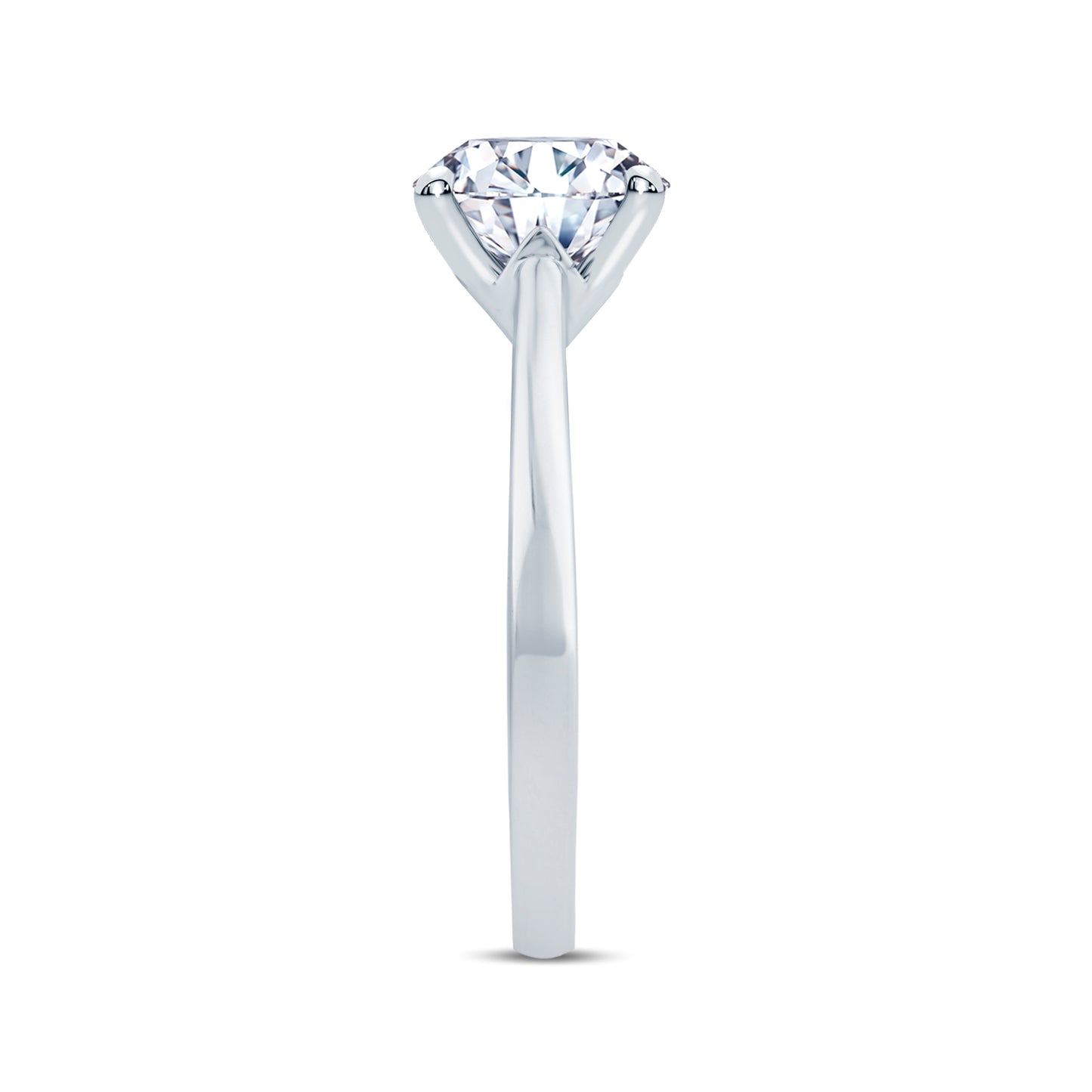 Laboratory Grown Diamond Oval Solitaire Platinum Band, 1.48ct