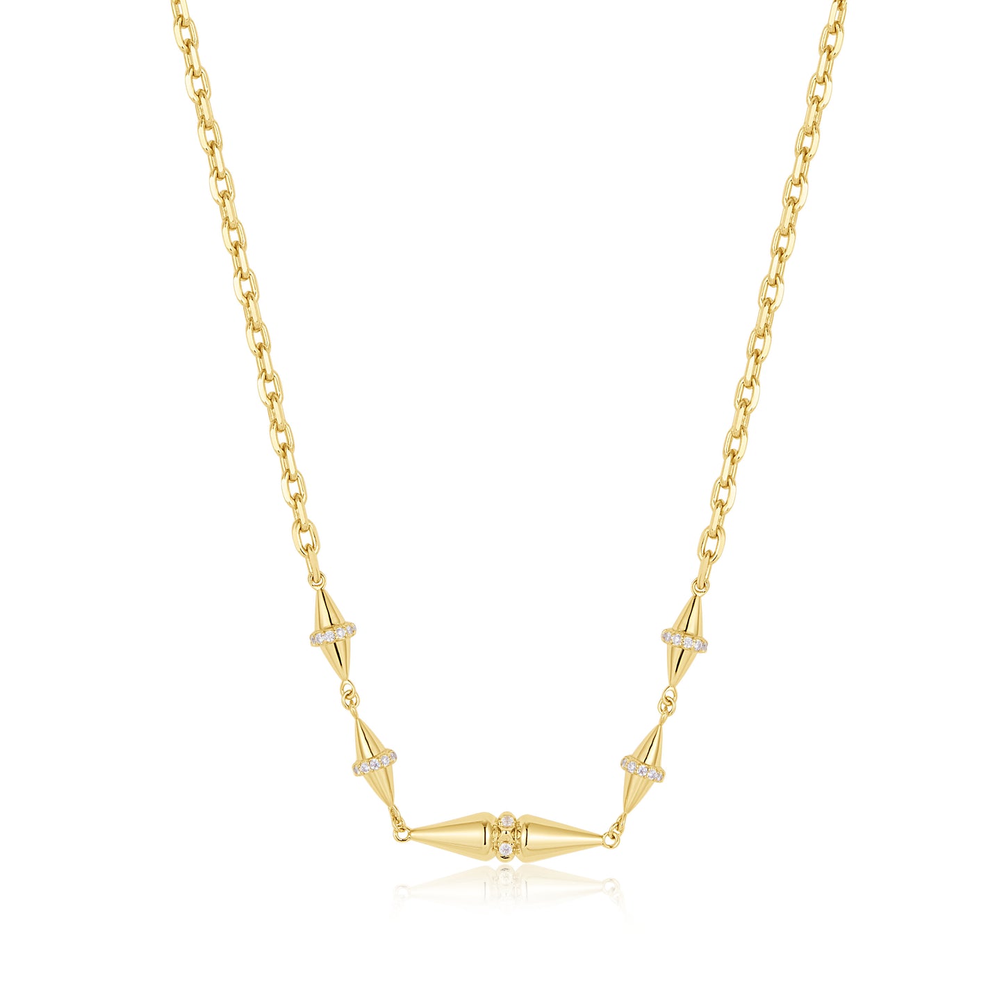 Ania Haie Gold Plate Geometric CZ Necklace