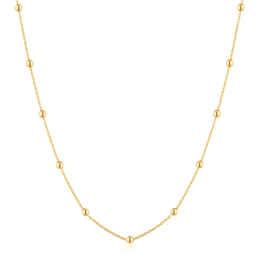 Ania Haie Yellow Gold Plated Beaded Chain Necklace