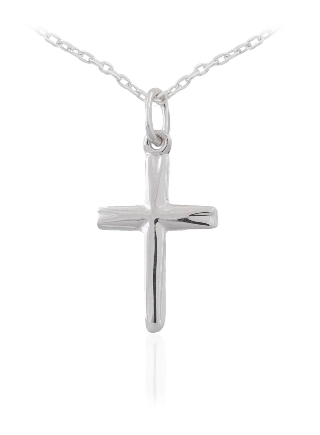 Sterling Silver Children's Polished Cross Necklace