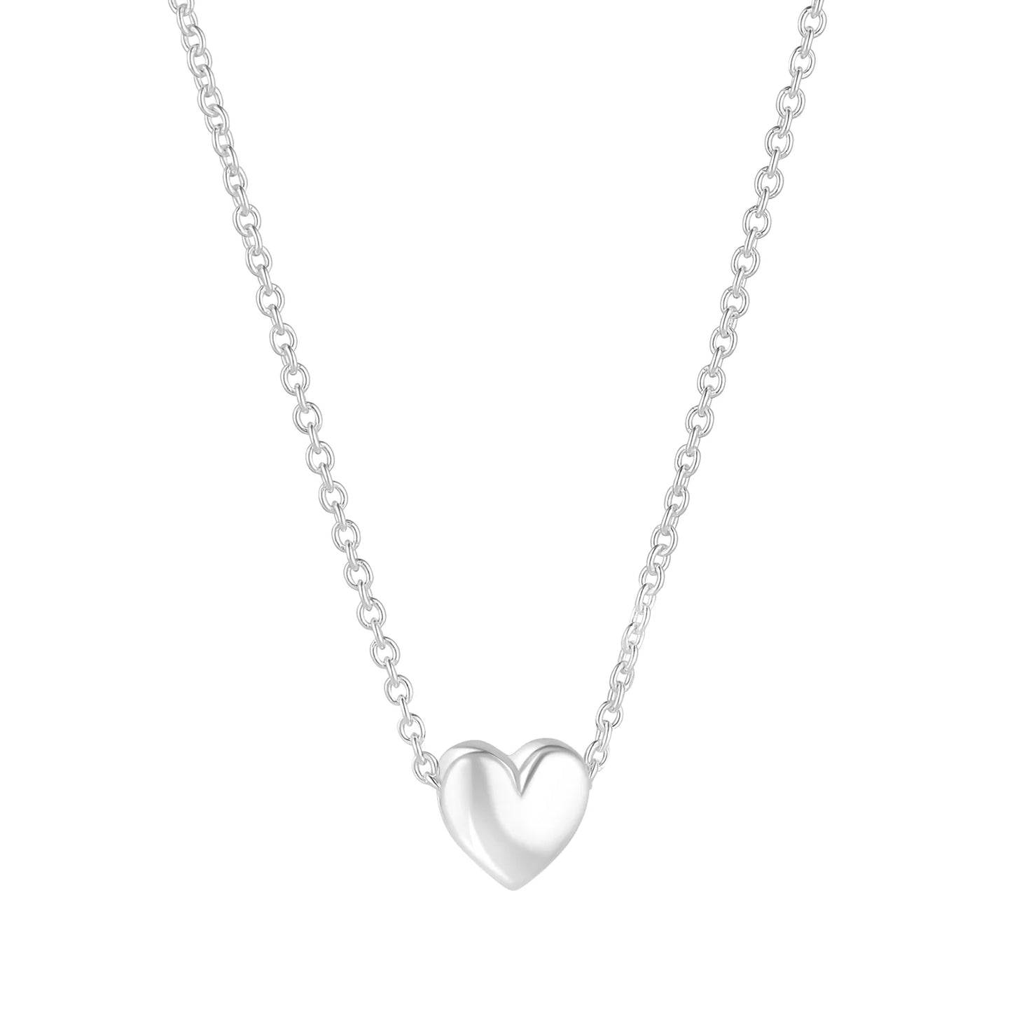 Sterling Silver Heart Pendant Necklace