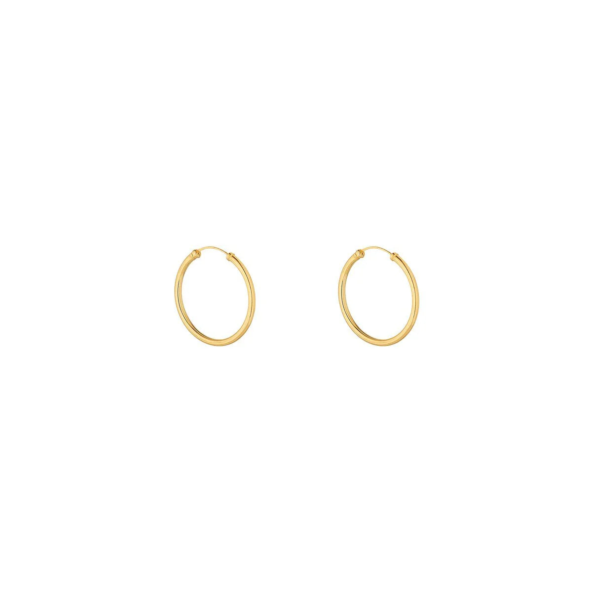 9ct Yellow Gold 10mm Sleeper Hoops