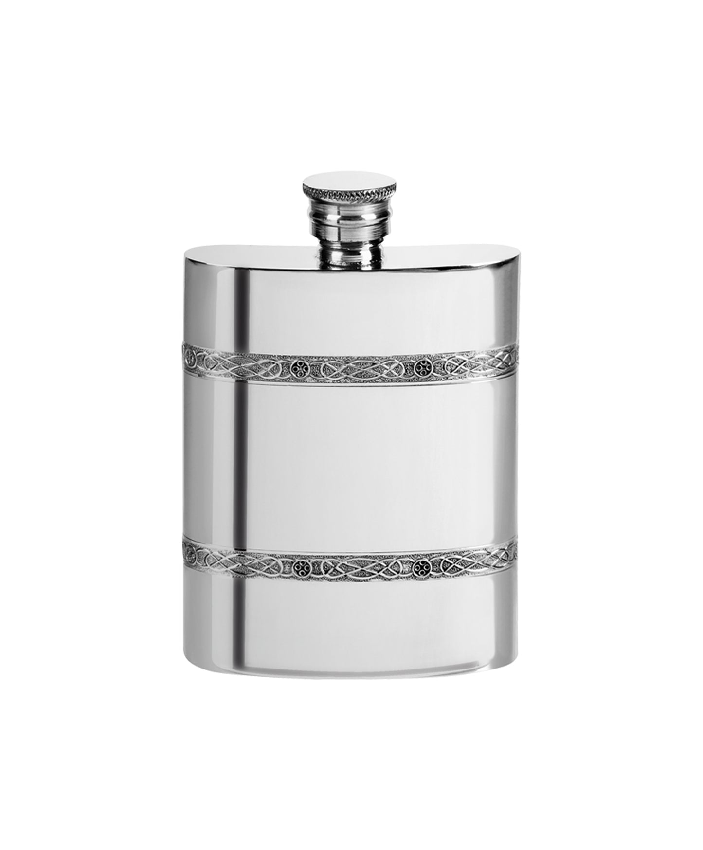 Pewter Polished 6oz Celtic Hip Flask