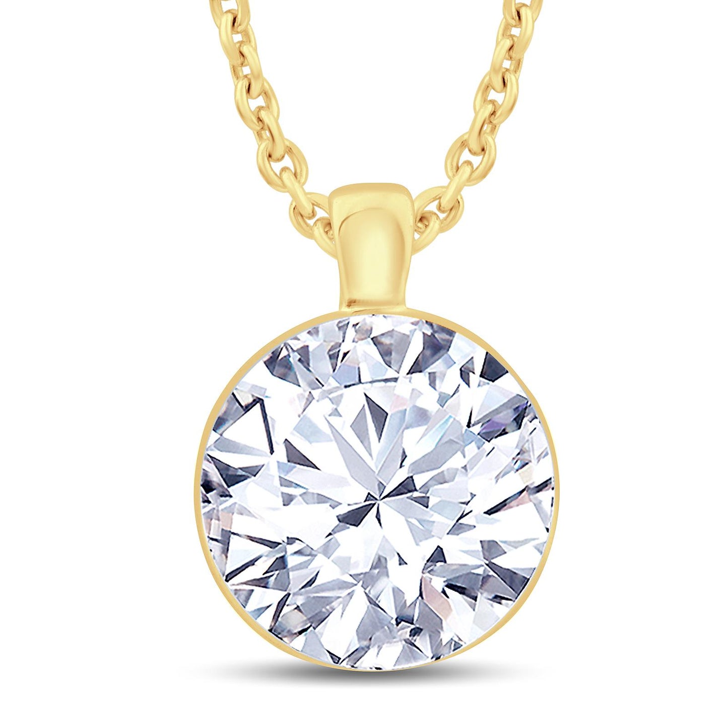 18ct Yellow Gold Diamond Round Dew Drop Necklace, 0.30ct