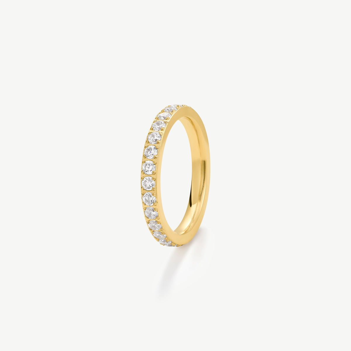 D.LOUISE Yellow Gold Plate Eternity Band Ring