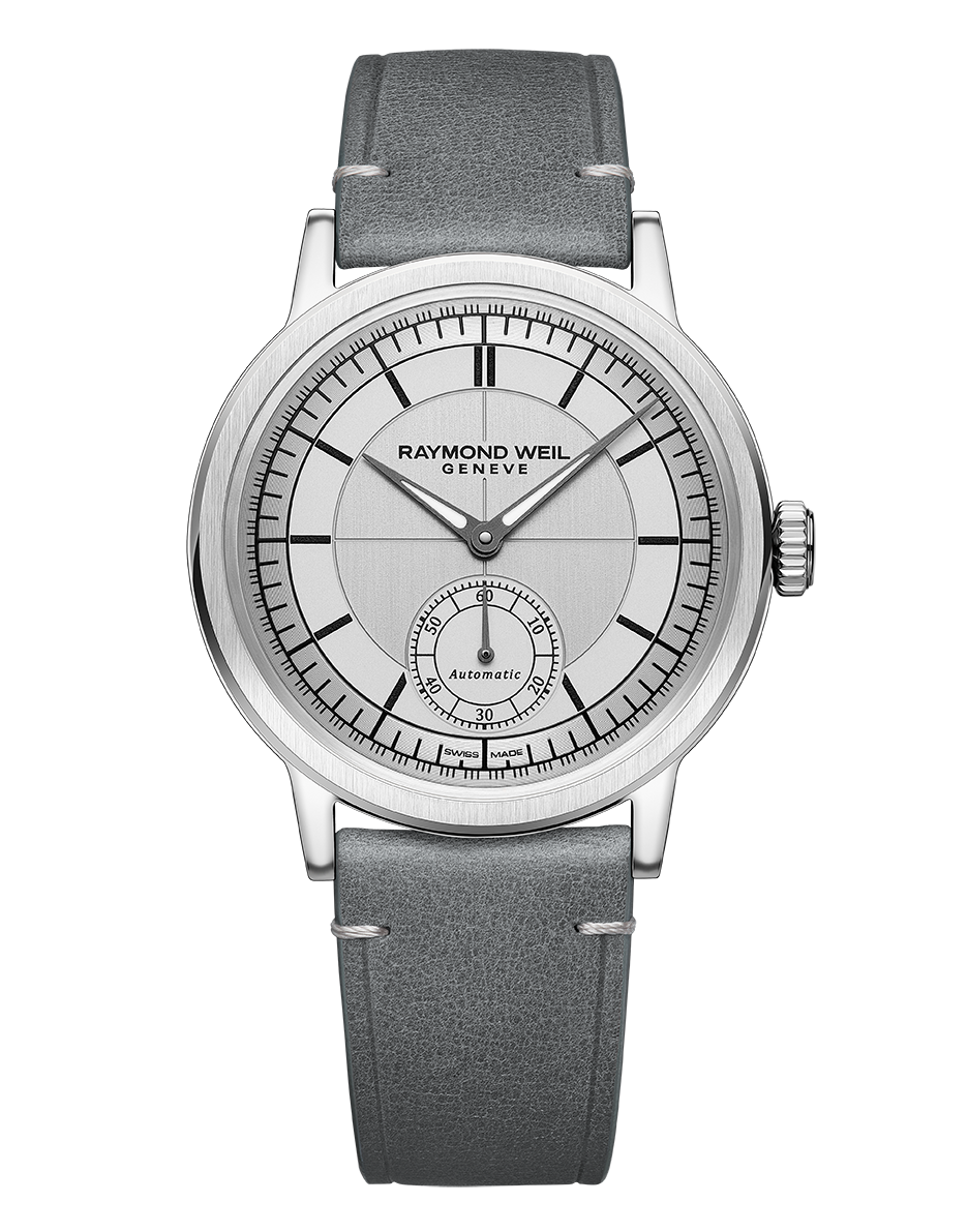 A Picture of Raymond Weil 40mm Millesime Automatic Small Seconds Men's Strap Watch