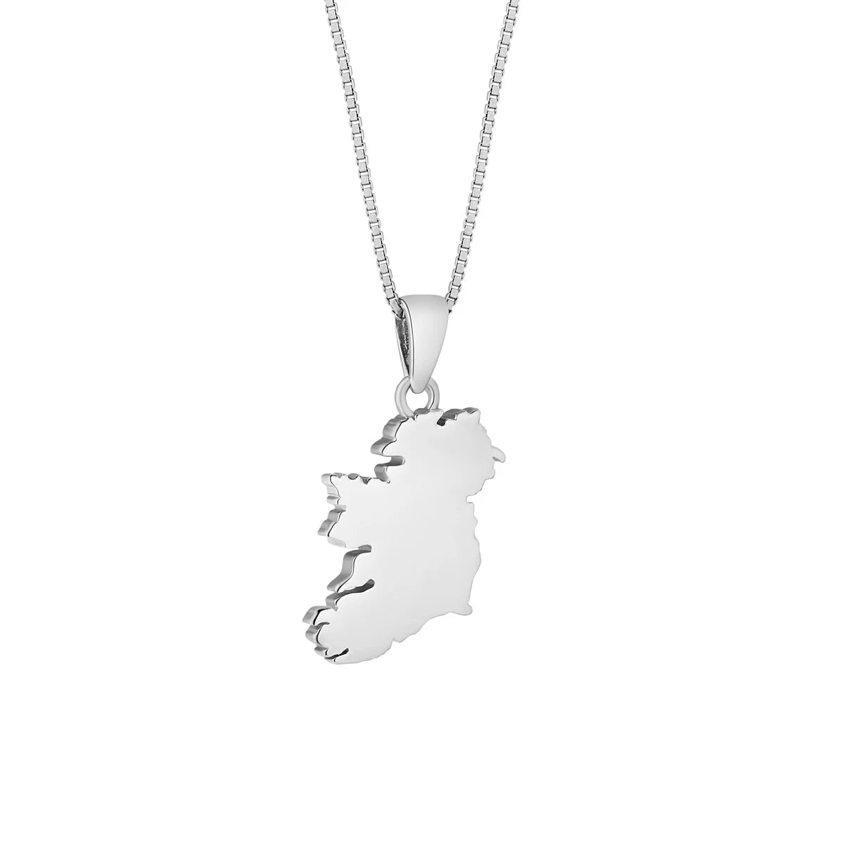 Sterling Silver Small Ireland Pendant Necklace