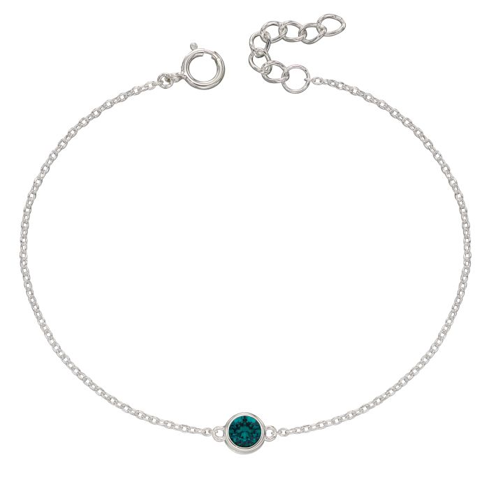 May Sterling Silver Crystal Birthstone Bracelet