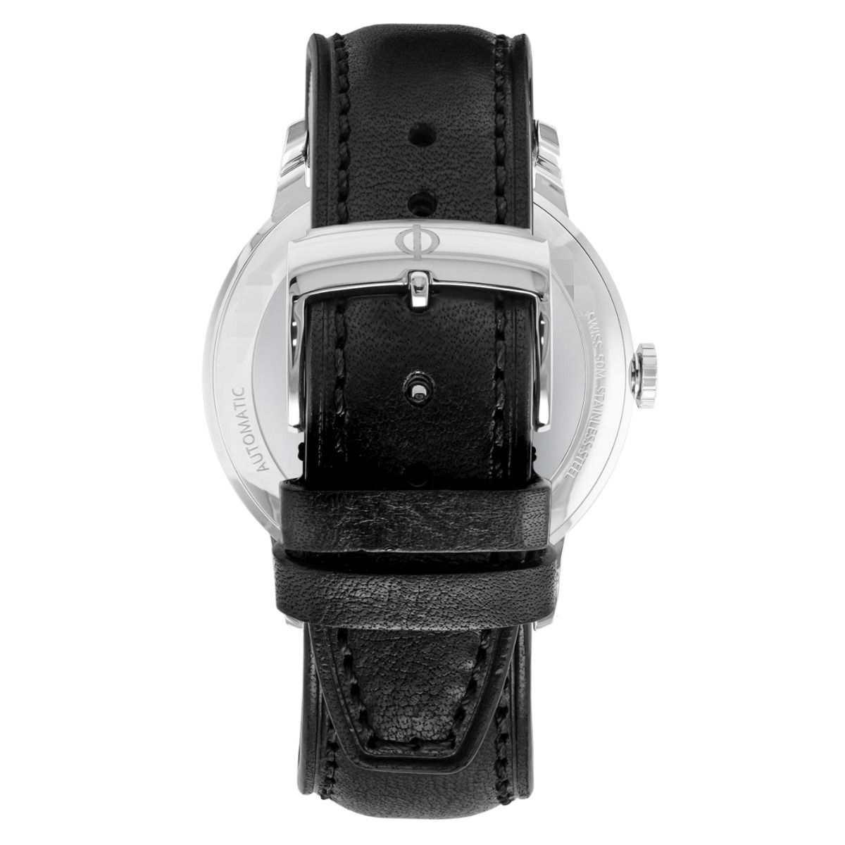 Baume & Mercier 42mm Auto Classima Black Date Dial Leather Watch