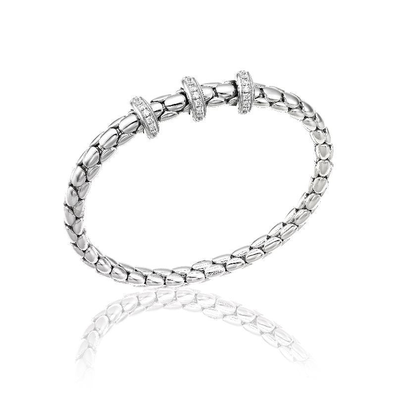 Chimento Stretch Spring 18ct White Gold & 0.56ct Diamond Bracelet