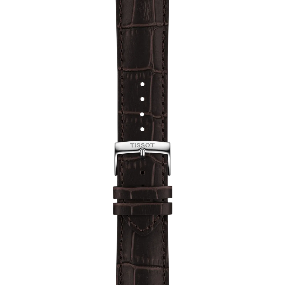 Tissot 42mm Chrono L, Blue Chronograph Dial, Brown Strap Gents Bracelet Watch