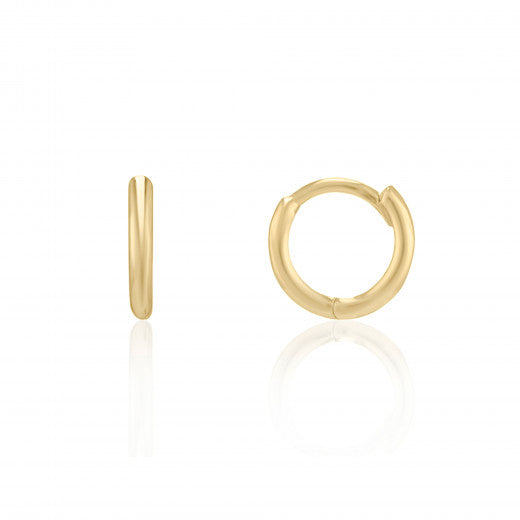 9ct Yellow Gold 5mm Huggie Hoop Earrings
