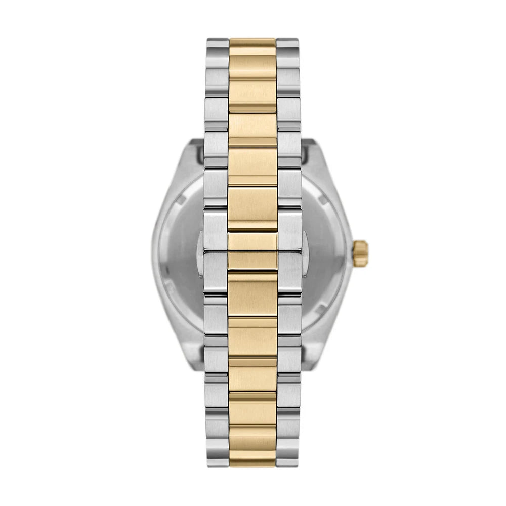 Emporio Armani 41mm Federico Date Champagne Dial Two Tone Stainless Steel Watch